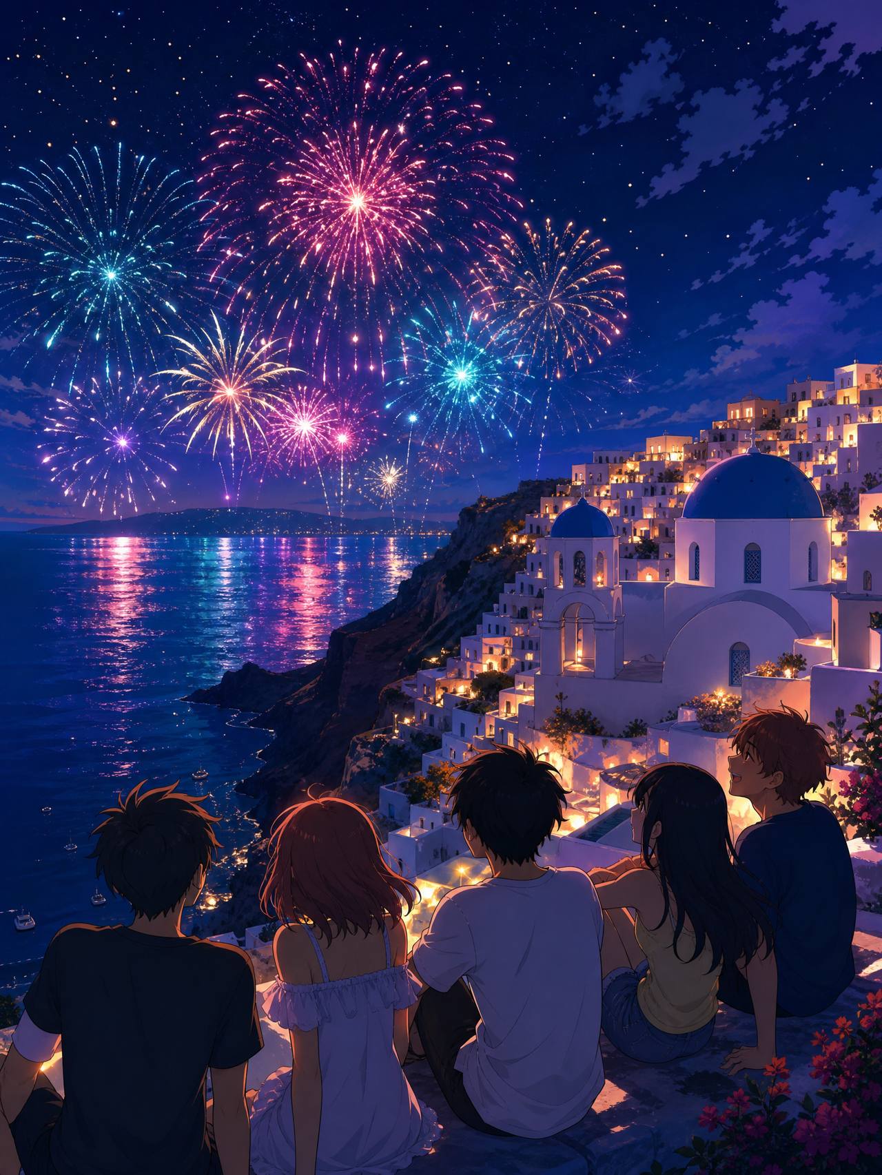 免费看片教程动漫-烟花之夜AI场景动漫演示